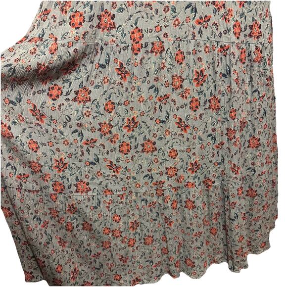 Easel Dress Large Womens Tiered Crinkle Maxi Cottagecore Boho Lavendar Grayish - Picture 3 of 11